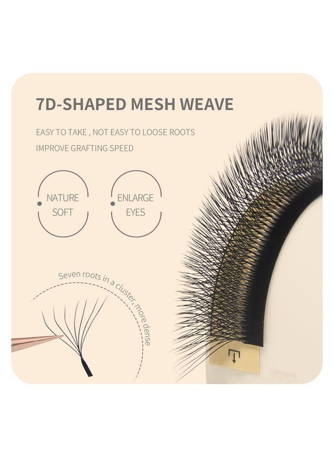 ANNAFRIS ANNAFRIS 7D Premade Fan W Shape Eyelash Extensions 0.07 C Curl 12mm Volume Self Fanning False Lashes Makeup Supplies Professional Use Lash Extension(0.07 C, 12mm)  - Image 4