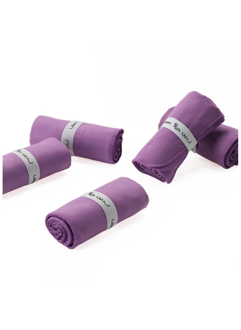 لدين منشفة الجسم المطورة (70*140) مصنوعة من المايكروفايبر-بنفسجي - Image 1