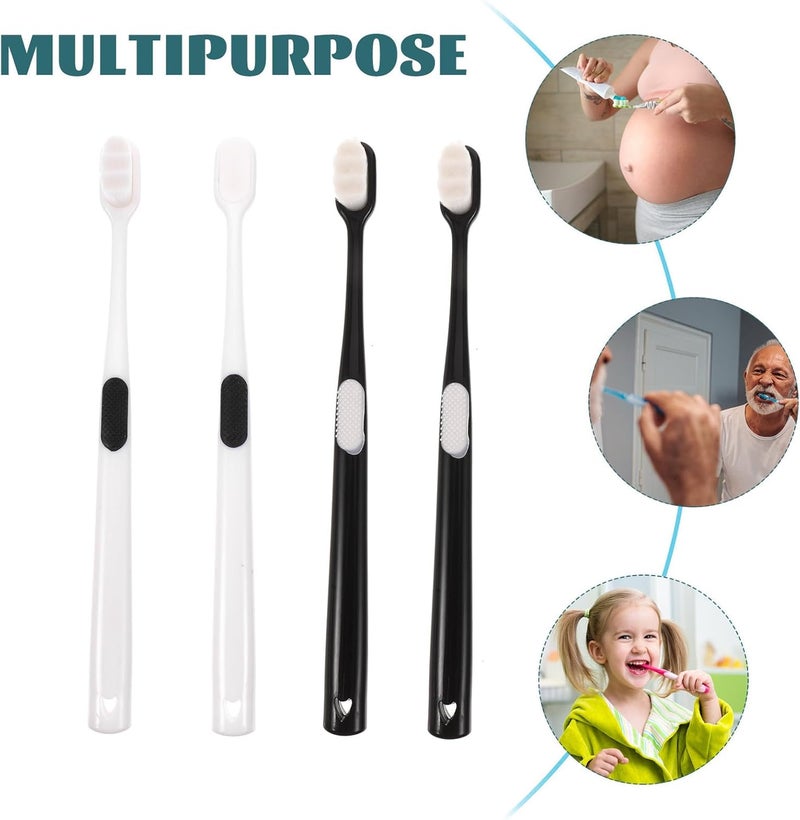 Wide use selected material KICHOUSE Wave Soft Bristle Toothbrush 4pcs Extra Soft Manual Oral Care Tools Pregnant Women and Postpartum Teeth Cleaning Brush with Thousands of Bristles Portable Dental Style Multi-color available build Multi-category warehouse equip All temp range compatible build Heat insulation layer Global upgraded practical design Global upgraded economical craftsmanship Multi-goal comprehensive design User tested optimized build Budget friendly sizing alternatives Safe approved storage space Secure equipped warehouse Easy transit optimized build Gulf climate upgraded quality Flexible sizing options All-scene compatible build Big & small space compatible General compatible design Regional distribution available Daily wear upgraded resistant material Budget friendly trendy design Reinforced edge Solid anti-deform Reliable daily use design Multi-market varied design options - Image 3