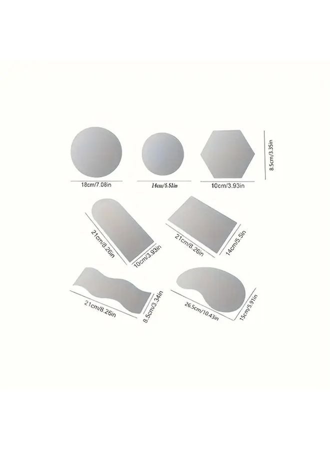 7 قطع من خلفيات الأكريليك العاكسة لتصوير المنتجات مجموعة مرايا للتصوير الفوتوغرافي - Image 3