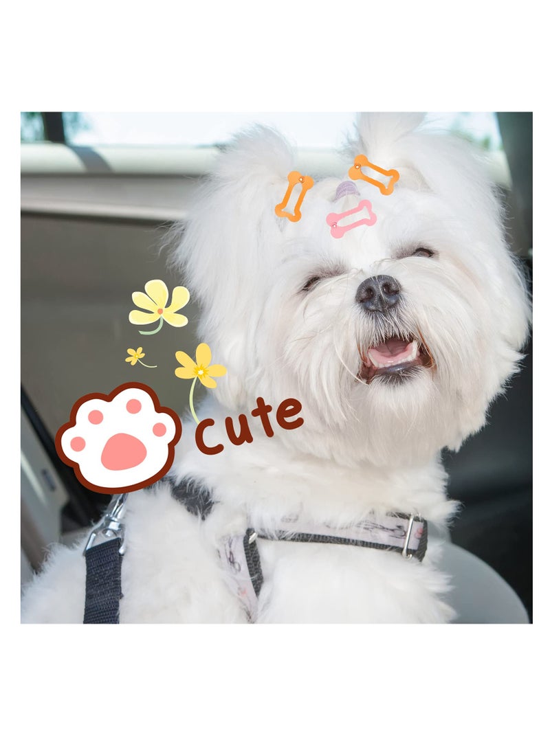 SYOSI - Hair Clips for Dogs Cute 1 Inch Puppy Dog Barrettes Small Bone Snap Hair Clips Multicolor Hair Barrettes for Dog Cat Pet Grooming Bows Hair Accessories (40 Pieces) - Image 1