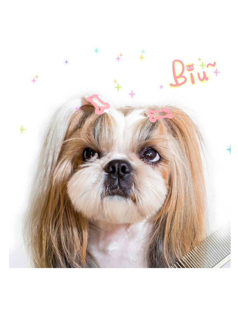 SYOSI - Hair Clips for Dogs Cute 1 Inch Puppy Dog Barrettes Small Bone Snap Hair Clips Multicolor Hair Barrettes for Dog Cat Pet Grooming Bows Hair Accessories (40 Pieces) - Image 1