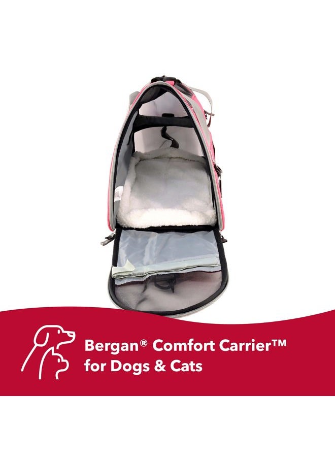 Bergan Coastal Pet Bergan Comfort Carrier - Safe and Comfortable for Dog & Cat Travel - Airline Friendly Soft and Breathable Carrier for Pet Owners - Heather Berry, 16" x 8" x 11" - Image 2