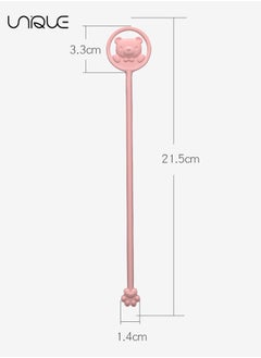 Unique 2 Pcs Milk Powder Stir Stick - Cute Stir Bar - Extended Cartoon Bear Handle - Discolored Stir Bar - Pink/Blue  - Image 2