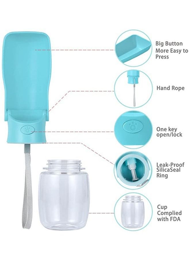 Neostyle Neostyle Foldable Cat Water Bottle Portable Leak Proof Bowl Dispenser Blue  - Image 3