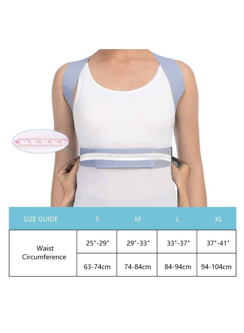 Generic Adjustable Posture Corrector for Men and Women, Breathable Back Brace Belt, Pain Relief for Neck and Shoulders, Elastic Memory Foam Support, Lightweight and Comfortable (L: 33-37")  - Image 3