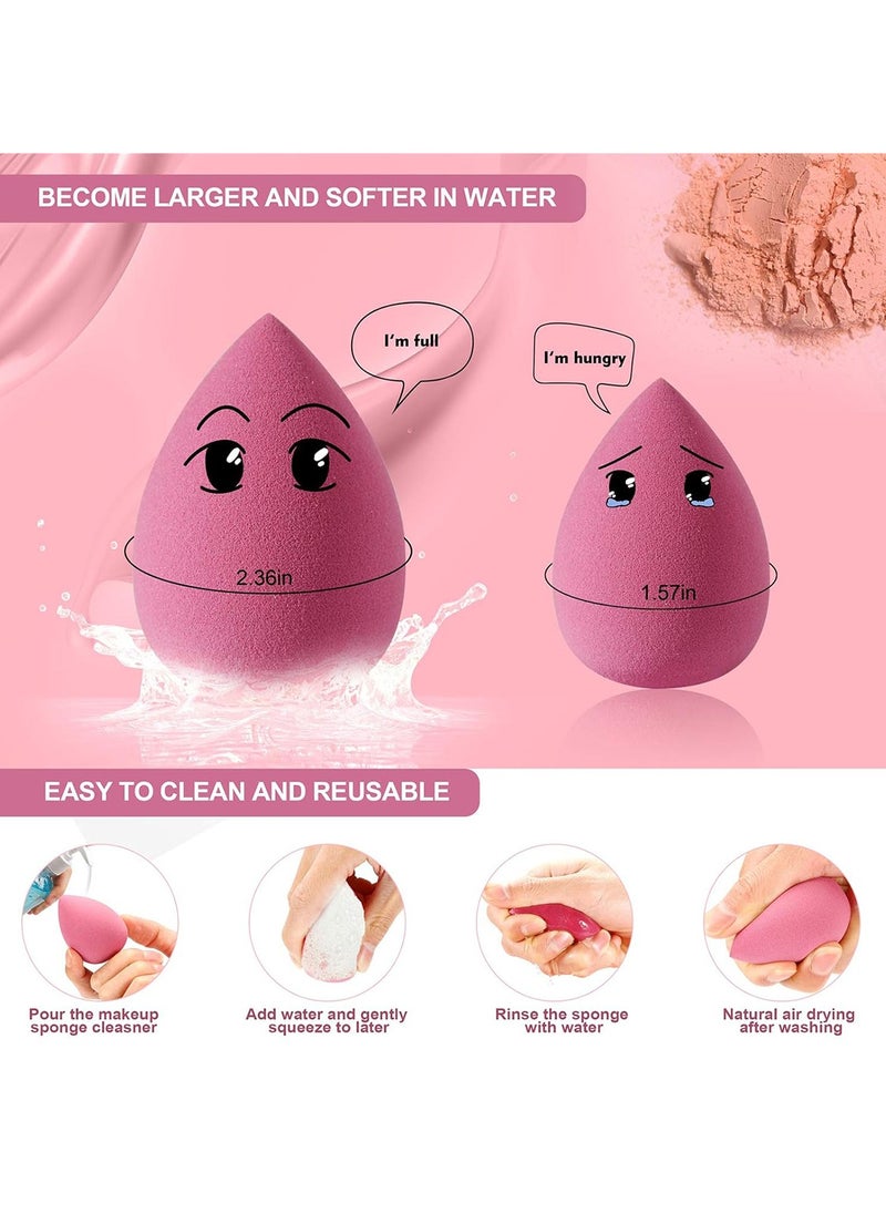Generic - 4 Pieces Makeup Sponge Set Soft and Reusable Foundation Blending Sponge Flawless Wet and Dry Use For Liquid Cream Makeup Sponge With Storage Box - Image 1