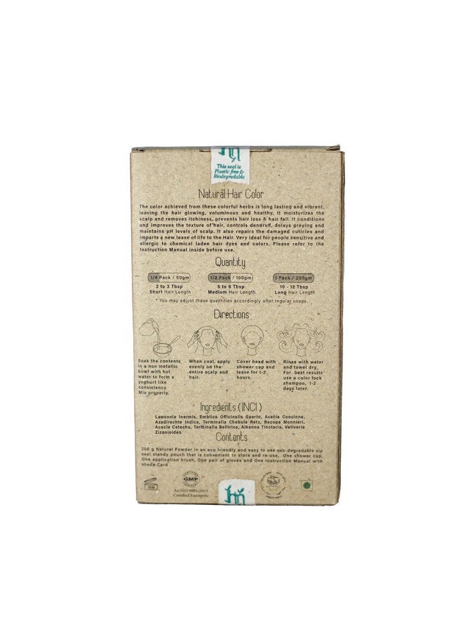 HERBAL ME HM Herbal Me Natural Hair Color | CERTIFIED 100% Natural by Ecocert Greenlife (France) I Chemical Free I No Preservatives I Plant Based Hair Dye I Men & Women (Dark Brown) - Image 2