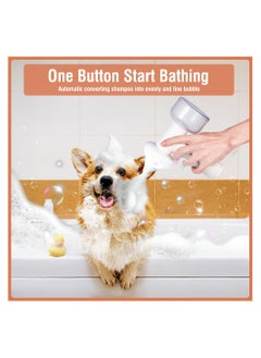 Excefore Auto-Foaming Dog Bath Brush, Electric Foaming Dog Shampoo Brush with Soap Shampoo Dispenser, Soft Silicone Pet Bath Brush Scrubber, Cordless Pet Bath Brush Scrubber Massage Grooming Brush  - Image 2
