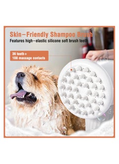 Excefore Auto-Foaming Dog Bath Brush, Electric Foaming Dog Shampoo Brush with Soap Shampoo Dispenser, Soft Silicone Pet Bath Brush Scrubber, Cordless Pet Bath Brush Scrubber Massage Grooming Brush  - Image 4