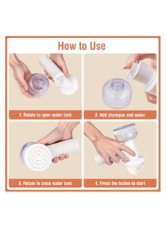 Excefore Auto-Foaming Dog Bath Brush, Electric Foaming Dog Shampoo Brush with Soap Shampoo Dispenser, Soft Silicone Pet Bath Brush Scrubber, Cordless Pet Bath Brush Scrubber Massage Grooming Brush  - Image 5