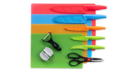 Ozeri Elite Chef 17-Piece Stainless Steel Knife & Cutting Mat Set, in Color - Image 1