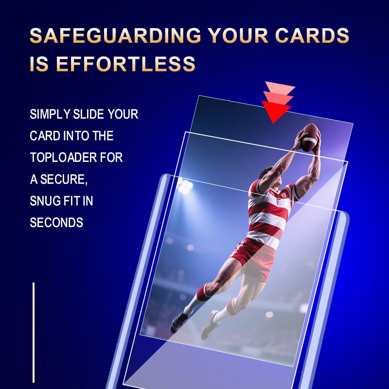 Comnge 600 Pack Card Sleeves Topload Holder - 3"x4" Rigid Card Holder, Hard Plastic Sleeves, Perfect Fit for Baseball Sports TCG Cards, Compatible with Penny Sleeves(300 Top Loaders + 300 Penny Sleeves) - Image 5