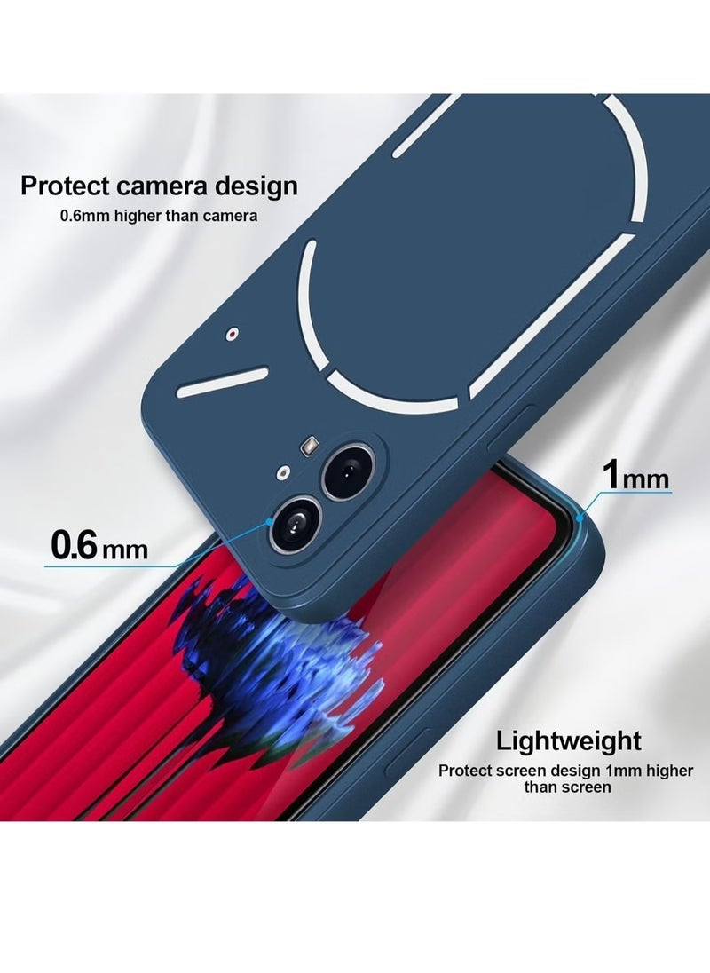Gravity Shockproof Liquid Silicone Case for Nothing Phone 1 (6.55 Inch) – Flexible & Anti-Scratch Protective Cover, Soft-Touch Slim Fit, Wireless Charging Compatible, Durable & Scratch-Resistant Blue - Image 4