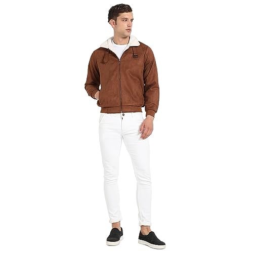 Campus Sutra Men's Car Coat (CBAWF23_CSMAWJK060TN_Brown - Image 2