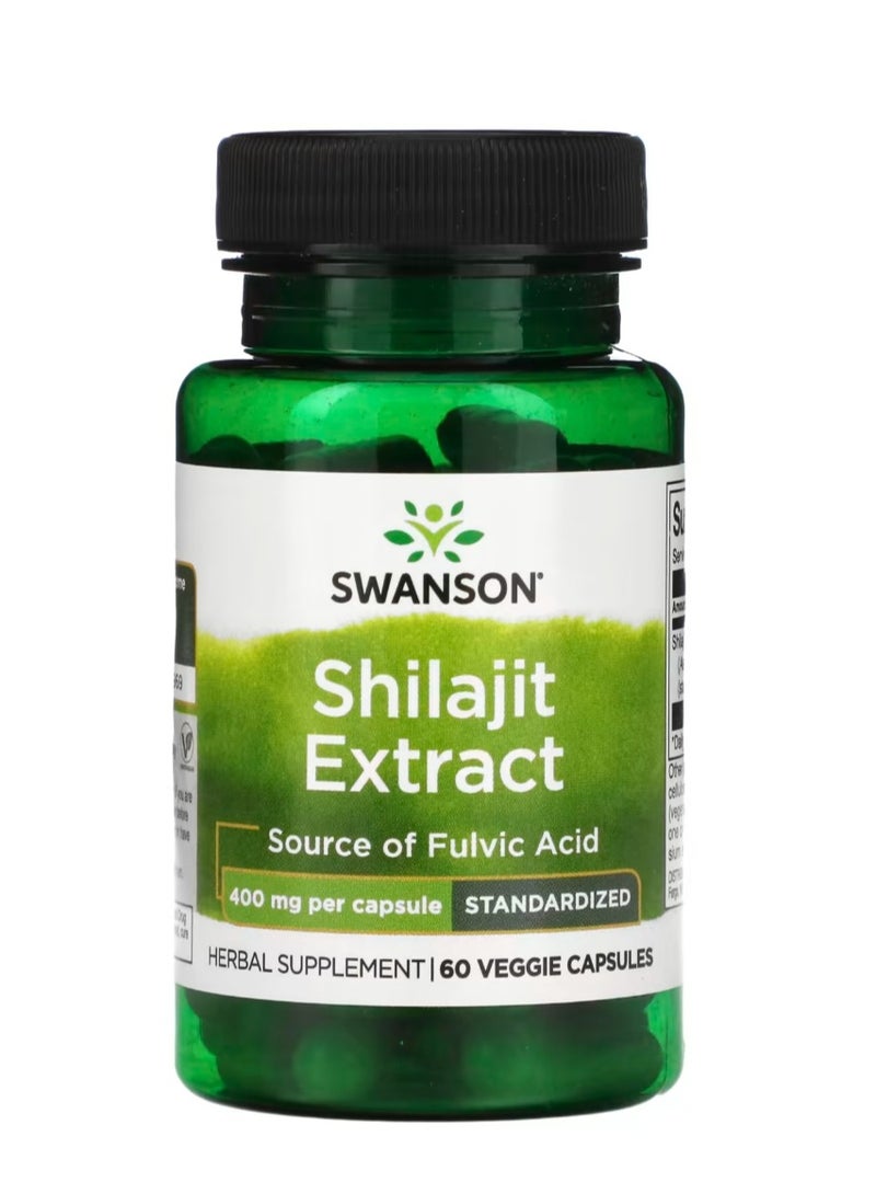 سوانسون مستخلص شيلاجيت 400 مجم 60 كبسولة نباتية - Image 1
