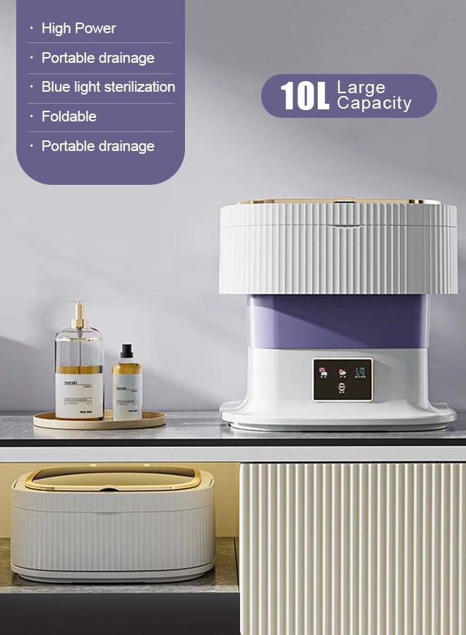 Snooe Folding Automatic Water Refill Shoes Washing Machine Portable Turbine Washer - Image 1