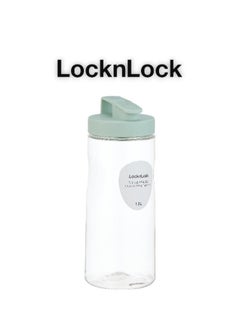 LOCK & LOCK LocknLock 1.2L Easy Grip Water Bottle - Mint, Transparent with Detachable Lid for Fridge and Tabletop Use 