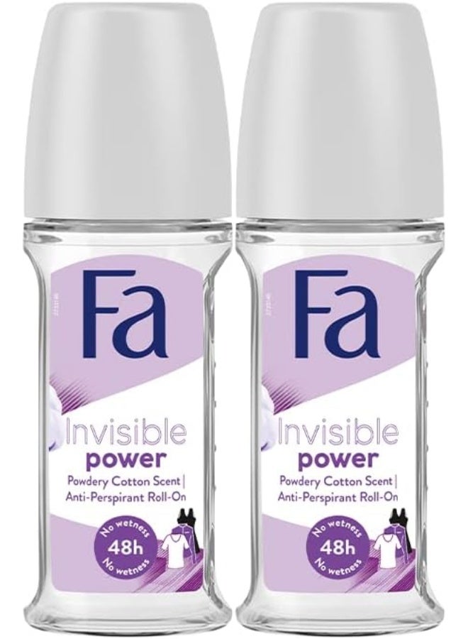Fa Roll On Invisible 50ml, Pack of 2
