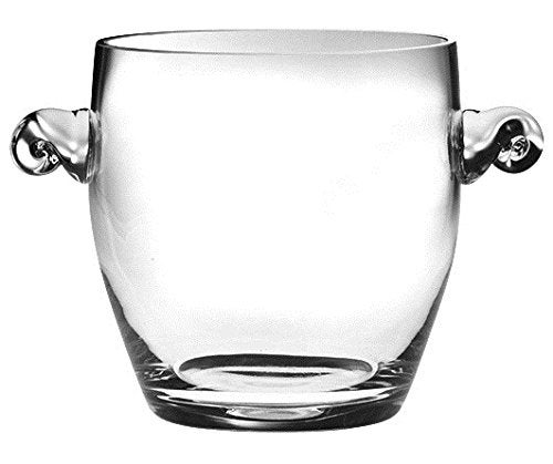 Barski Barski Glass Large Ice Bucket Wine Cooler  9H  Glass  with 2 handles  Clear  Made in Europe 