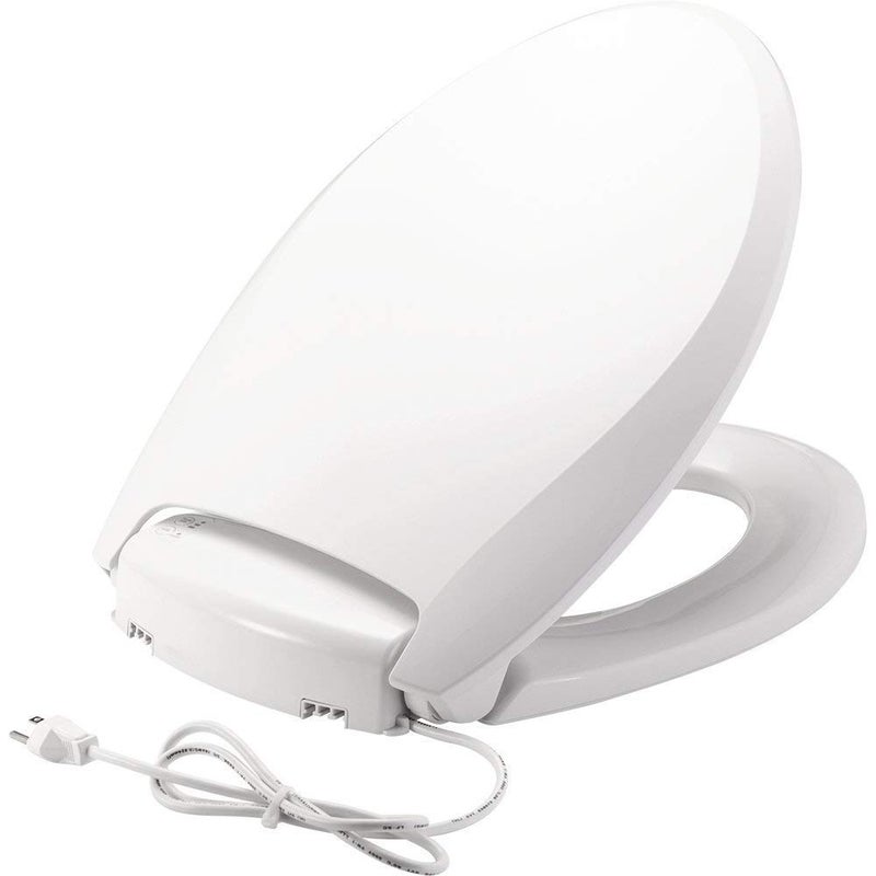 Bemis Radiance Heated Night Light Toilet Seat Slow Close Adjustable Fit Long Lasting Plastic Seat Elongated White