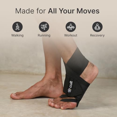 CULT Ankle Support Brace for Men & Women – Compression Sleeve with Breathable Cotton Fabric, Sweat-Absorbent, Anti-Slip Grip – Ideal for Running, Walking, Sports, Workouts & Injury Recovery - Image 4