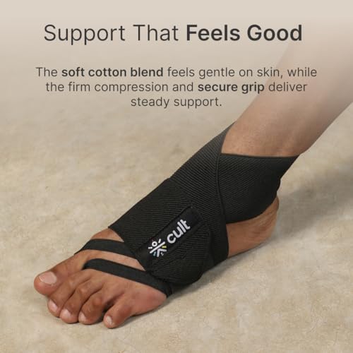 CULT Ankle Support Brace for Men & Women – Compression Sleeve with Breathable Cotton Fabric, Sweat-Absorbent, Anti-Slip Grip – Ideal for Running, Walking, Sports, Workouts & Injury Recovery - Image 3
