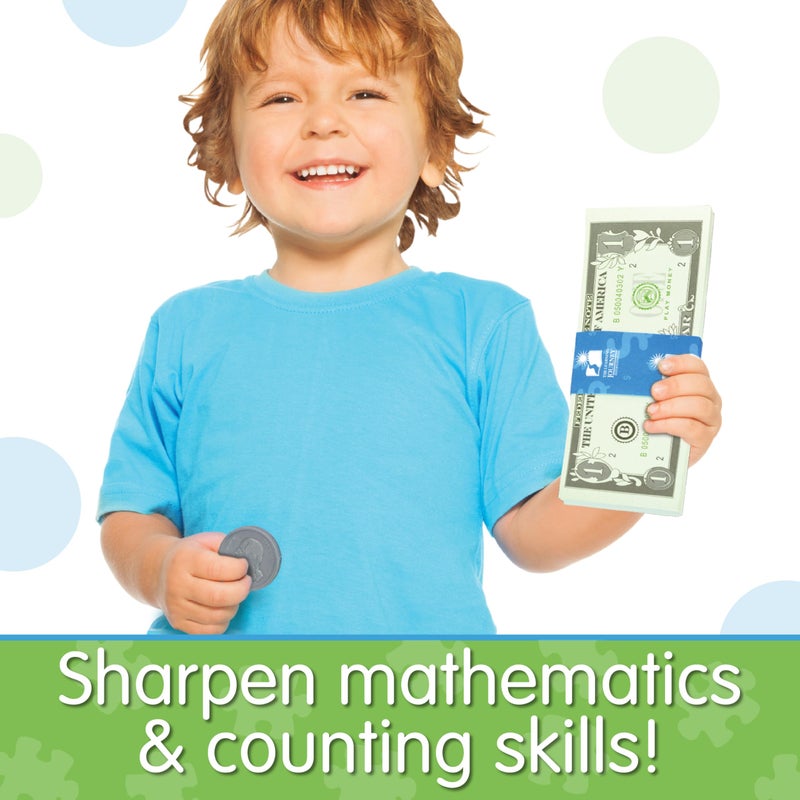 The Learning Journey: Kids Bank Play Money Set - Play Money for Kids - Over $5000 in Realistic Play Money to Build Kids Counting Skills - Ages 5 and Up - Award Winning Toys - Image 5