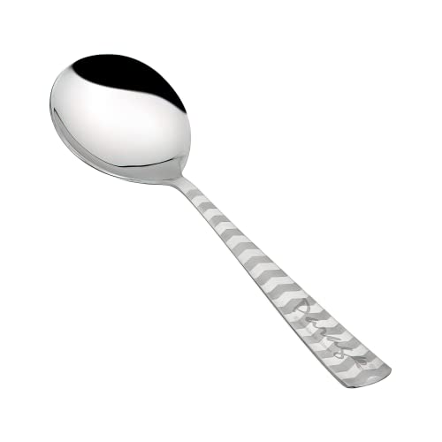 Parage 2 Pieces Stainless Steel Serving Spoon, Big Spoons Set, Silver, Arrow Design Cutlery, 21 cm - Image 5