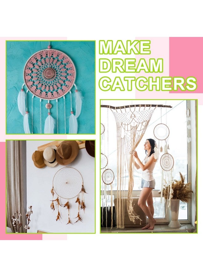 Sratte 24 Pcs Metal Floral Hoop Macrame Gold Rings Metal Hoops Bulk for Crafts Metal Circle for DIY Wedding Birthday Wreath, Dream Catchers, Wedding Wall Hanging Decor (10 Inch) - Image 3