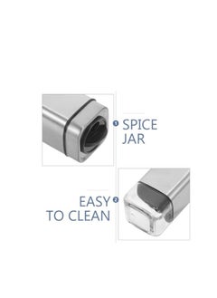Generic Stainless Steel Square Salt and Pepper Shaker Set with Swivel Head  - Image 5