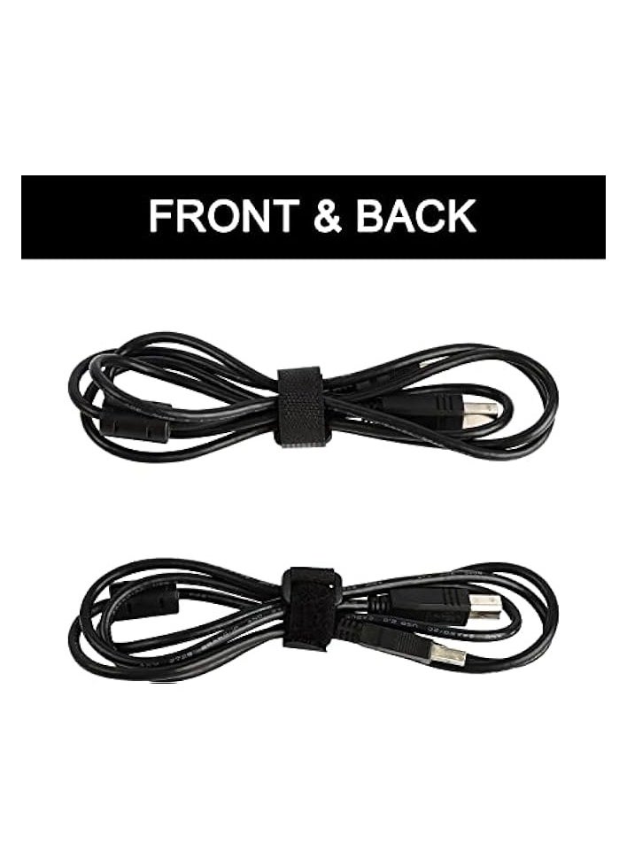 PROMASS Reusable Cable Ties Set of 20, Fastening Hook Loop Rope Cable Straps with Buckles, Adjustable Nylon Velcro Cord Organizer Wire Ties for Organizing Home Office Data Centers  - Image 3
