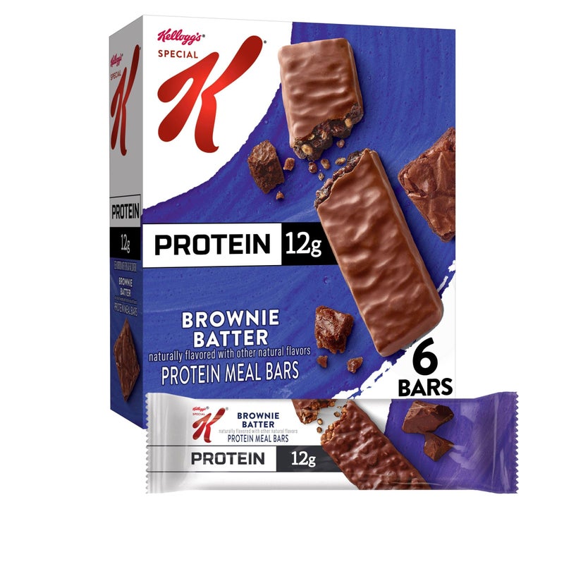 SPECIAL K Kellogg's Special K Protein Bars, Meal Replacement, Protein Snacks, Brownie Batter, 9.5oz Box (6 Bars) - Image 1