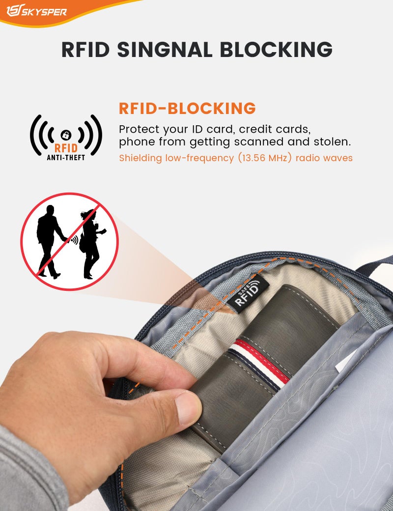 SKYSPER Small Anti Theft Crossbody Bag RFID MIni Sling Bag Travel Purse Small Shoulder Bag - Image 5