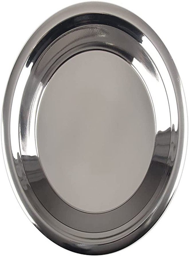 AnNafi Stainless Steel Pie Dish 16 Inch Metal | Indian Parat Parant Pie Plate Dough Maker Atta Mixer Kneader | Deep Kneading Plate Kitchen-Dining Utensils | Tart, Quiche & Pizza Pans - Image 1