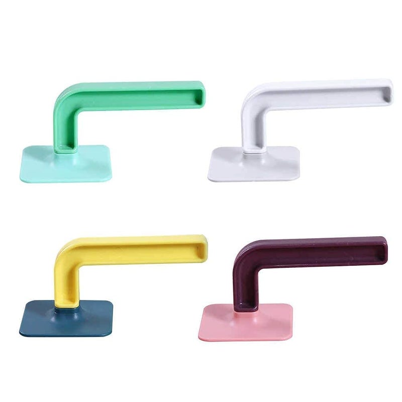 ATOOZED Multi-Functional Kitchen Wall Mount Pot Lid Rack Paper Towel Holder Plastic Wraps Hook Cabinet Storage Rack (Pack of 2- Multicolor) - Image 2