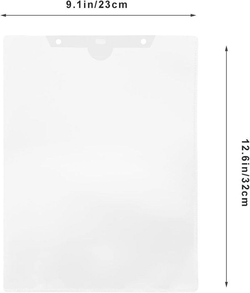 10pcs A4 Plastic File Folder Bags 23x32cm Hanging Document Protectors for Office Use Portable File Holders for Study and Paper Storage - Image 2