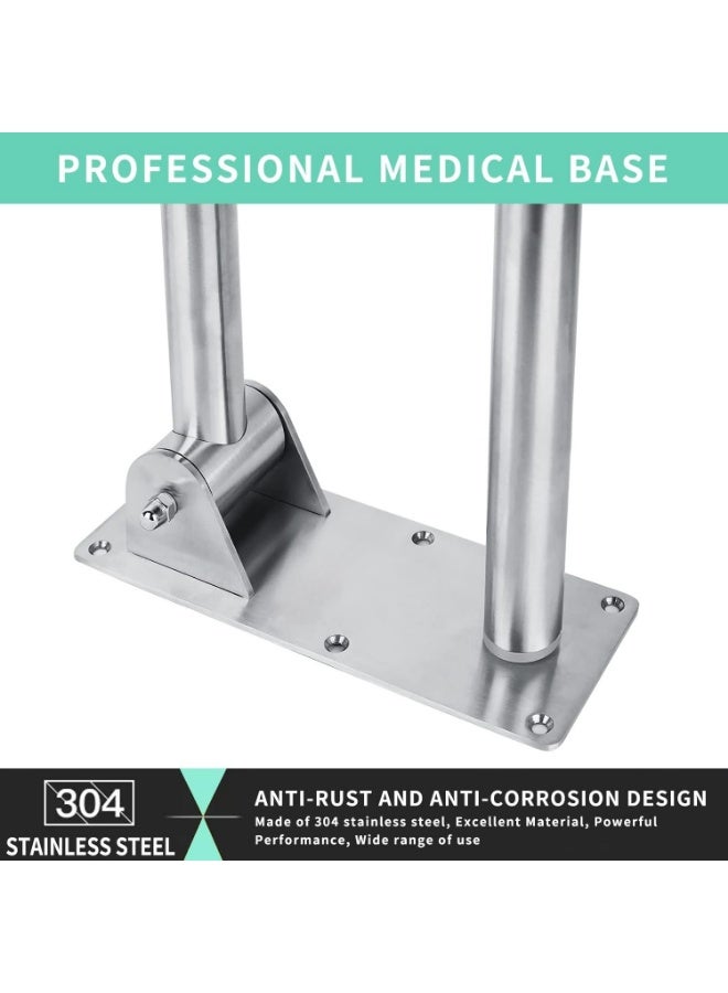 Stainless steel folding safety toilet grab bars with paper holder – a supportive aid for the elderly and people with disabilities in the bathroom - Image 2