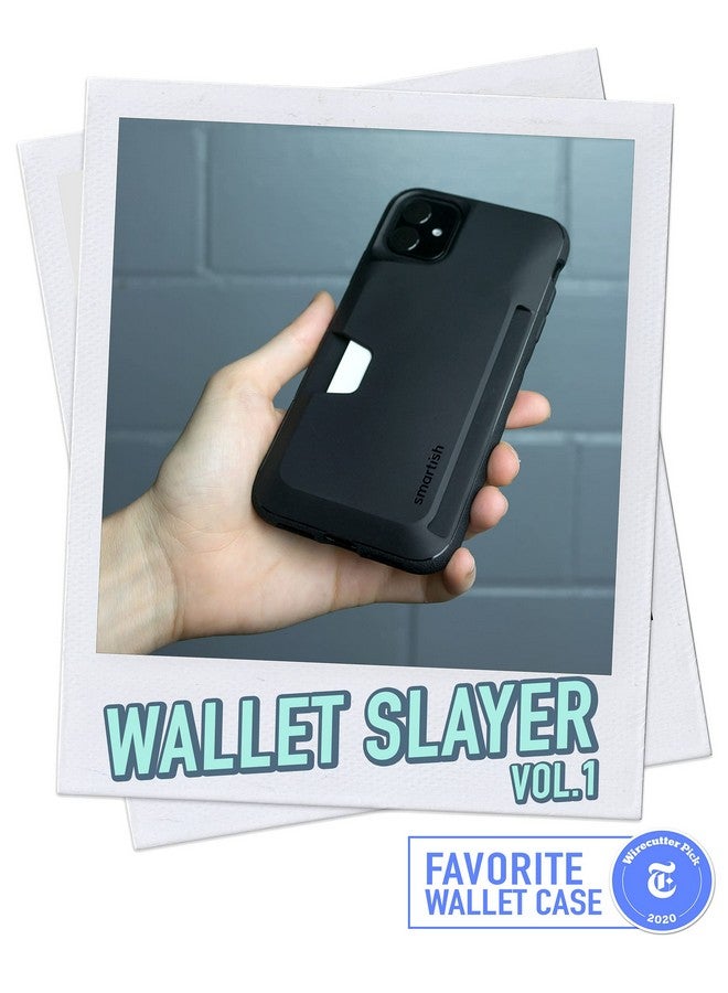 Smartish Smartish iPhone 11 Wallet Case - Wallet Slayer Vol. 1 [Slim + Protective] Credit Card Holder - Drop Tested Hidden Card Slot Cover Compatible with Apple iPhone 11 - Black Tie Affair  - Image 1