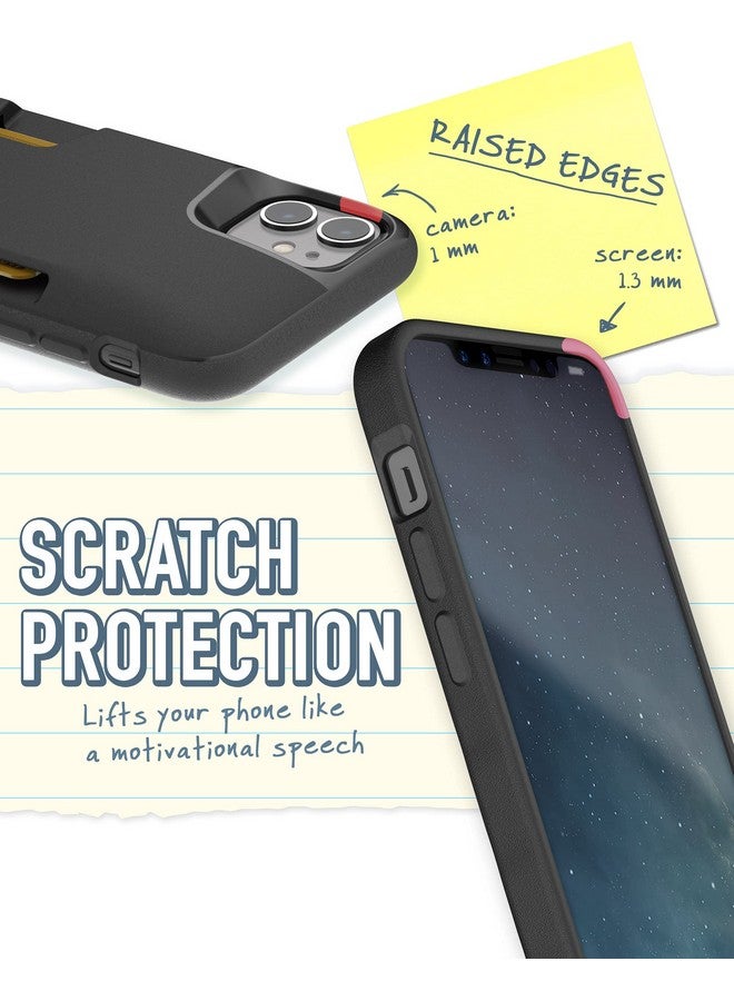 Smartish Smartish iPhone 11 Wallet Case - Wallet Slayer Vol. 1 [Slim + Protective] Credit Card Holder - Drop Tested Hidden Card Slot Cover Compatible with Apple iPhone 11 - Black Tie Affair  - Image 4