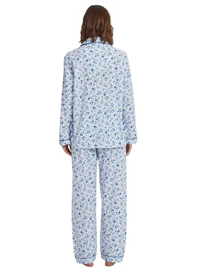 GLOBAL Womens Pajamas Set 100% Cotton Womens PJs Drawstring Sleepwear for Women Large - Image 2