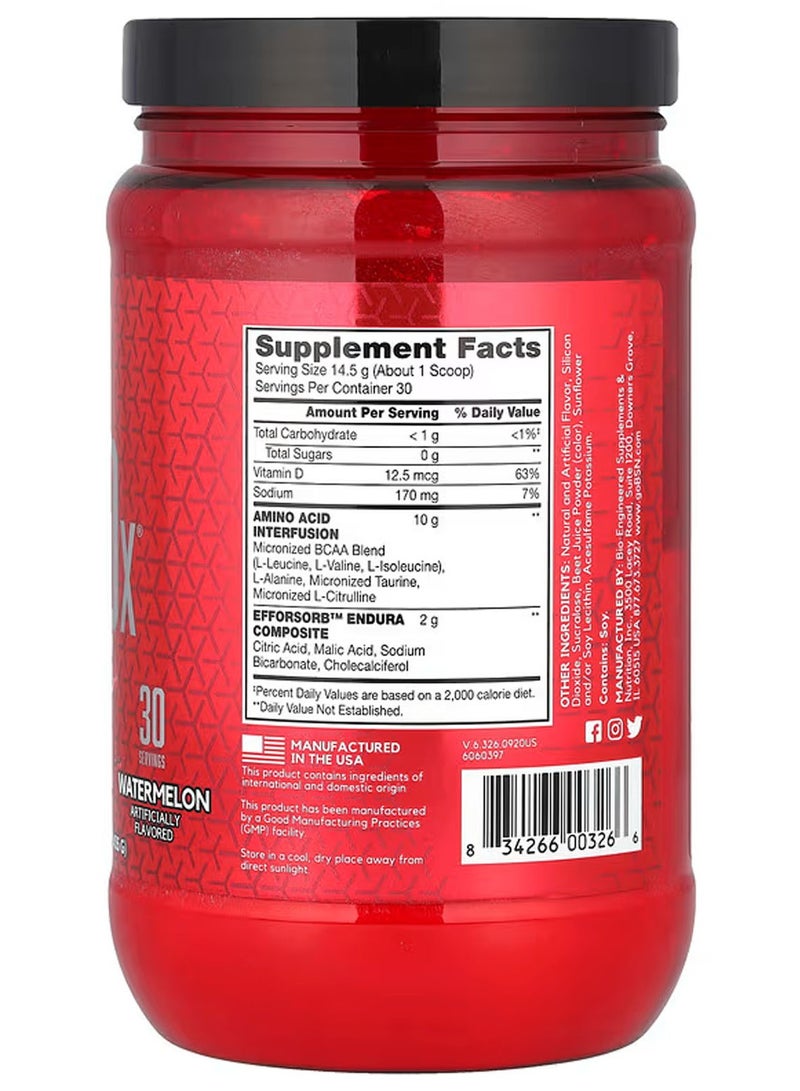 BSN AminoX, Endurance & Recovery, Watermelon, 15.3 oz (435 g) - Image 2