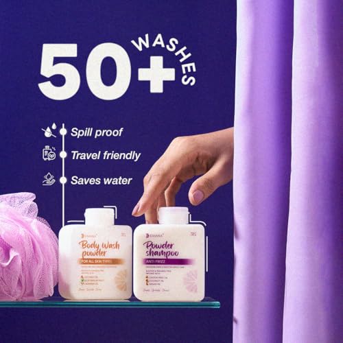 DIAMIA Anti-Frizz Shampoo Powder 50g | Travel-Friendly | Powder-to-Foam for Smooth, Frizz-Free Hair | With Coconut & Argan Oil | Hydrating & Frizz-Control | Sulphate & Paraben-Free - Image 4