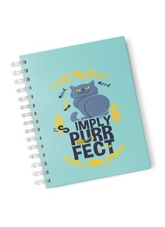 Cute Cat Prints A5 Spiral Notebook Simply Purrfect Design