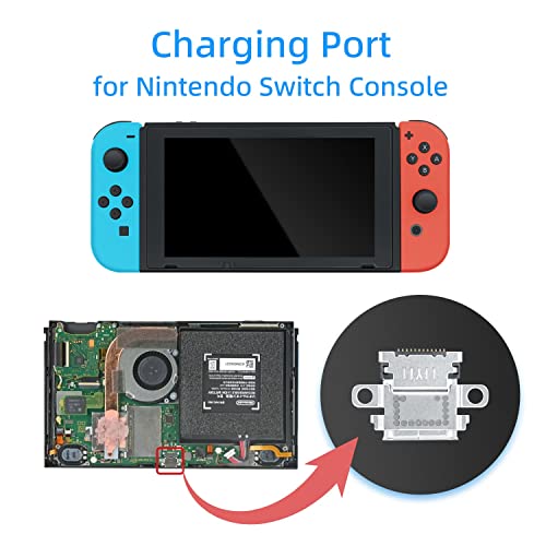 Mcbazel 2 Pack Replacement Type C Port for Switch, USB C Charging Port Charger Socket Connector Repalcement Repair Kit Accessories for Switch - Image 2
