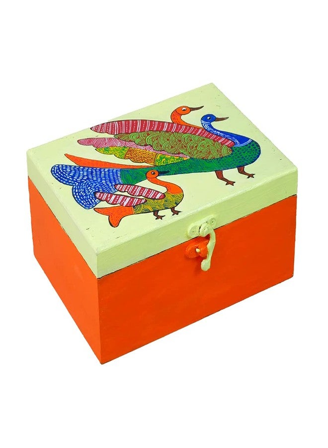 Penkraft Exquisite Jewellery Box hand-painted with an original Gond Art design!! - Image 3