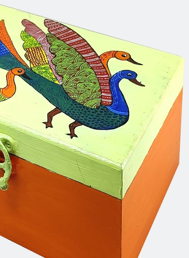 Penkraft Exquisite Jewellery Box hand-painted with an original Gond Art design!! - Image 5