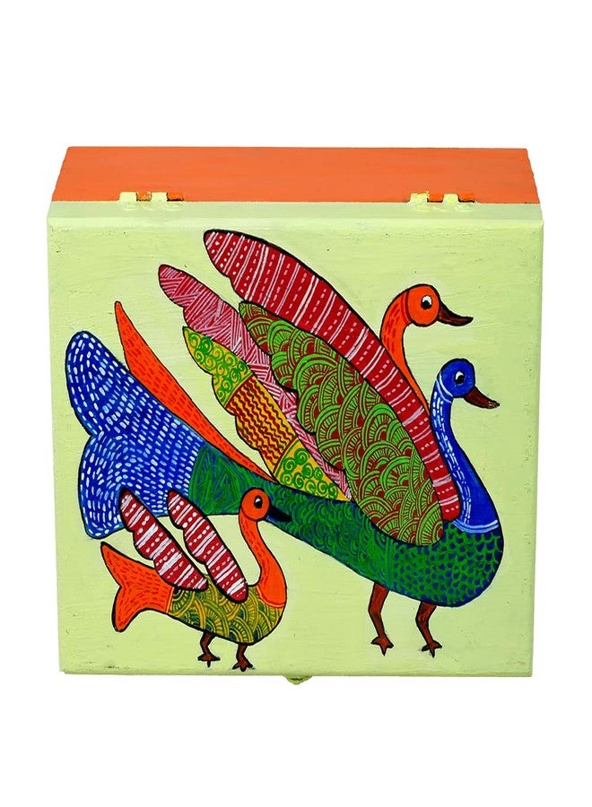 Penkraft Exquisite Jewellery Box hand-painted with an original Gond Art design!! - Image 1