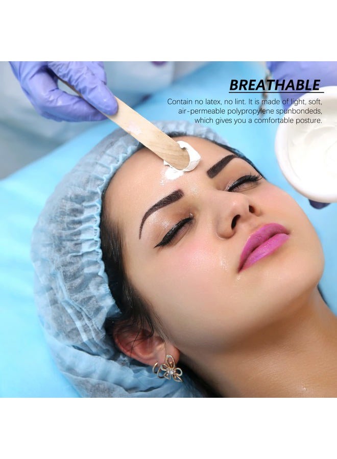 Wecolor 100 Pack 21" Disposable Nonwoven Bouffant Caps Hair Net for Hospital Salon Spa Catering and Dust-free Workspace (blue) - Image 4