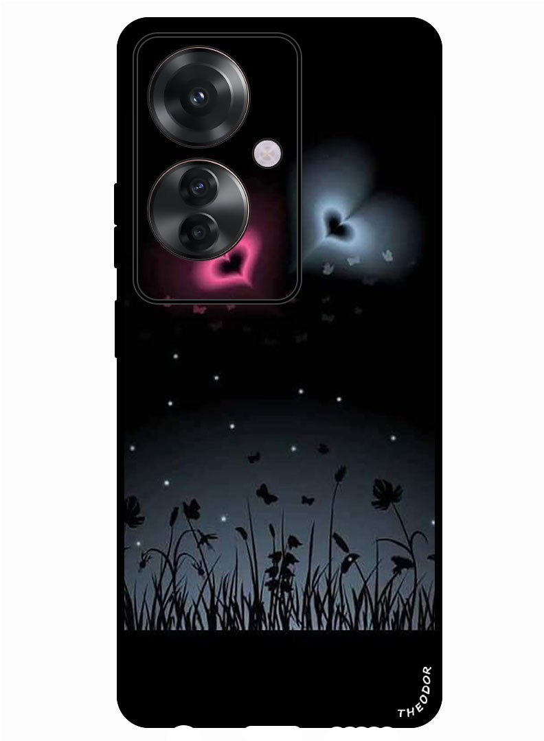 Theodor جراب واقٍ مضاد للخدش ومقاوم للصدمات لهاتف Oppo Reno 11F Two Hearts (2) - Image 1